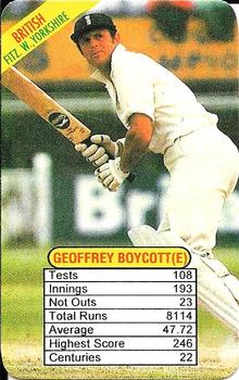 1997 Universal Cricket Test Superstars Trump Game (Batsmen) #NNO Geoffrey Boycott Front
