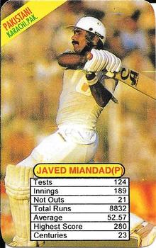 1997 Universal Cricket Test Superstars Trump Game (Batsmen) #NNO Javed Miandad Front