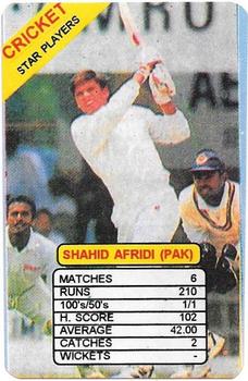 1997 Universal Star Players Of Cricket Trump Game #NNO Shahid Afridi Front
