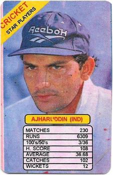 1997 Universal Star Players Of Cricket Trump Game #NNO Mohammad Azharuddin Front