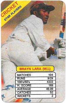 1997 Universal Star Players Of Cricket Trump Game #NNO Brian Lara Front