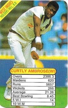 1997 Universal Cricket Test Superstars Trump Game (Bowlers) #NNO Curtly Ambrose Front