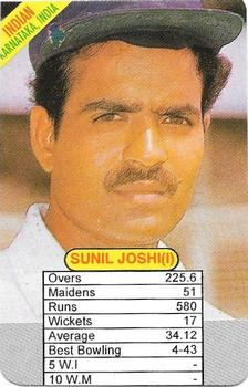 1997 Universal Cricket Test Superstars Trump Game (Bowlers) #NNO Sunil Joshi Front