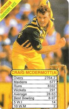 1997 Universal Cricket Test Superstars Trump Game (Bowlers) #NNO Craig McDermott Front