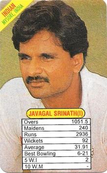 1997 Universal Cricket Test Superstars Trump Game (Bowlers) #NNO Javagal Srinath Front