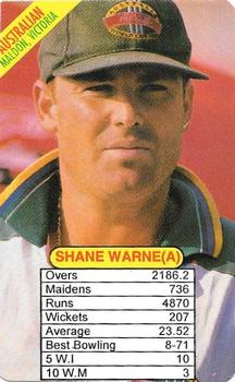 1997 Universal Cricket Test Superstars Trump Game (Bowlers) #NNO Shane Warne Front