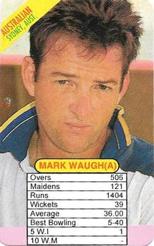 1997 Universal Cricket Test Superstars Trump Game (Bowlers) #NNO Mark Waugh Front