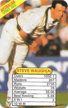 1997 Universal Cricket Test Superstars Trump Game (Bowlers) #NNO Steve Waugh Front