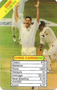 1997 Universal Cricket One Day International Bowlers Trump Game #NNO Chris Cairns Front