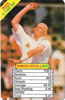 1997 Universal Cricket One Day International Bowlers Trump Game #NNO Simon Doull Front
