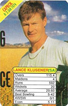 1997 Universal Cricket One Day International Bowlers Trump Game #NNO Lance Klusener Front
