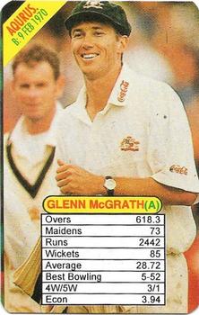 1997 Universal Cricket One Day International Bowlers Trump Game #NNO Glenn McGrath Front