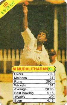 1997 Universal Cricket One Day International Bowlers Trump Game #NNO M. Muralitharan Front