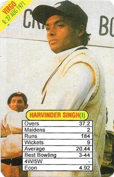 1997 Universal Cricket One Day International Bowlers Trump Game #NNO Harvinder Singh Front