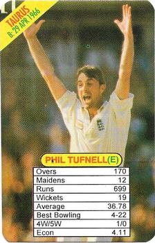 1997 Universal Cricket One Day International Bowlers Trump Game #NNO Phil Tufnell Front