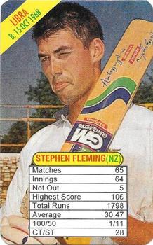 1997 Universal Cricket One Day International Batsmen Trump Game #NNO Stephen Fleming Front