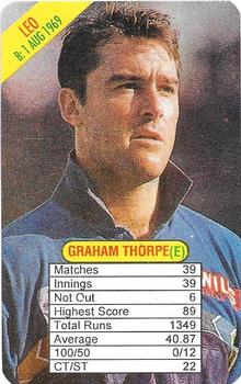 1997 Universal Cricket One Day International Batsmen Trump Game #NNO Graham Thorpe Front