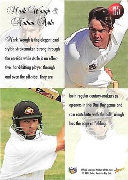 1997-98 Select - Box Card One on One #B5 Mark Waugh / Nathan Astle Back