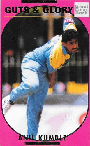 1998 Big Fun Bubble Gum Guts & Glory Cricket #4 Anil Kumble Front