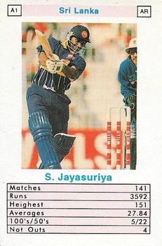 1998 Surana Top Trumps ODI Cricket Batsmen #A1 Sanath Jayasuriya Front