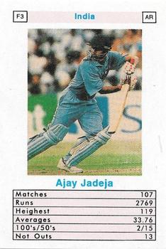 1998 Surana Top Trumps ODI Cricket Batsmen #F3 Ajay Jadeja Front