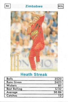 1998 Surana Top Trumps ODI Cricket Bowlers #B2 Heath Streak Front