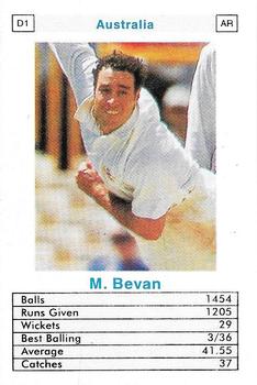 1998 Surana Top Trumps ODI Cricket Bowlers #D1 Michael Bevan Front