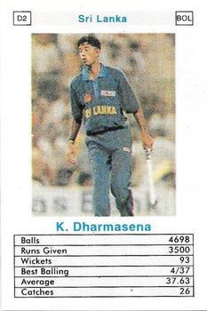 1998 Surana Top Trumps ODI Cricket Bowlers #D2 Kumara Dharmasena Front