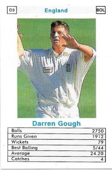 1998 Surana Top Trumps ODI Cricket Bowlers #D3 Darren Gough Front