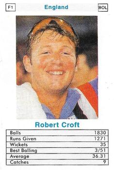 1998 Surana Top Trumps ODI Cricket Bowlers #F1 Robert Croft Front