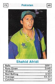 1998 Surana Top Trumps ODI Cricket Bowlers #F3 Shahid Afridi Front