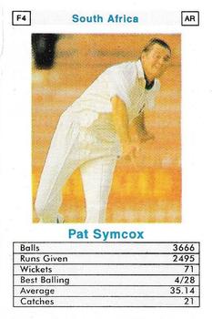 1998 Surana Top Trumps ODI Cricket Bowlers #F4 Pat Symcox Front