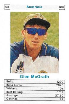1998 Surana Top Trumps ODI Cricket Bowlers #G3 Glenn McGrath Front
