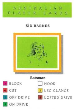 1993 Howzat Australian Cricket Player Card Game #NNO Sid Barnes Front