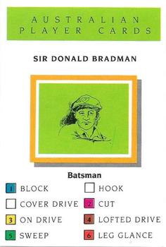1993 Howzat Australian Cricket Player Card Game #NNO Sir Donald Bradman Front