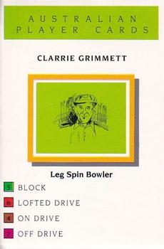 1993 Howzat Australian Cricket Player Card Game #NNO Clarrie Grimmett Front