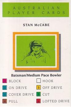 1993 Howzat Australian Cricket Player Card Game #NNO Stan McCabe Front