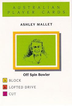 1993 Howzat Australian Cricket Player Card Game #NNO Ashley Mallett Front
