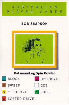 1993 Howzat Australian Cricket Player Card Game #NNO Bob Simpson Front