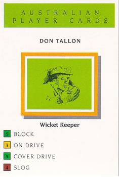 1993 Howzat Australian Cricket Player Card Game #NNO Don Tallon Front