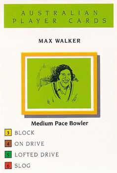 1993 Howzat Australian Cricket Player Card Game #NNO Max Walker Front