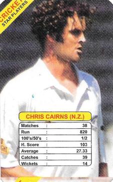 1998 Universal Cricket Star Players Trump Game #NNO Chris Cairns Front