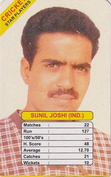 1998 Universal Cricket Star Players Trump Game #NNO Sunil Joshi Front