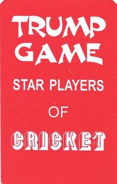 1998 Universal Cricket Star Players Trump Game #NNO Vangipurapu Laxman Back