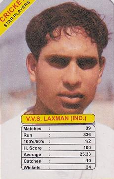 1998 Universal Cricket Star Players Trump Game #NNO Vangipurapu Laxman Front