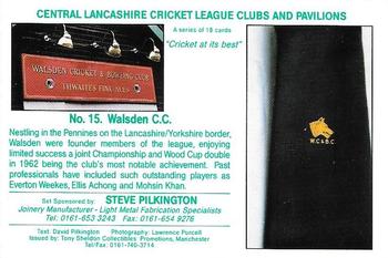 1998 Tony Sheldon Cricket Clubs And Pavilions #15 Walsden C.C. Back