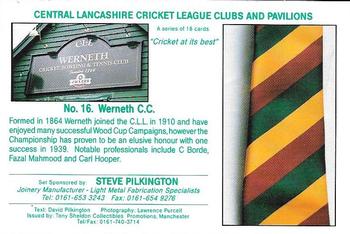1998 Tony Sheldon Cricket Clubs And Pavilions #16 Werneth C.C. Back