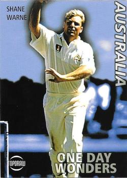 1999 Topdraw Cricketers One Day Wonders/One Day Masters #ODW13 Shane Warne Front