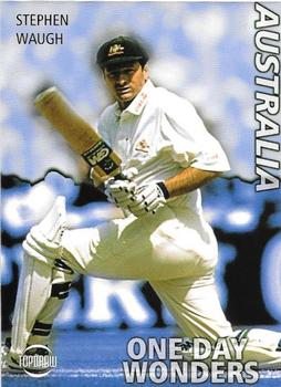 1999 Topdraw Cricketers One Day Wonders/One Day Masters #ODW15 Stephen Waugh Front