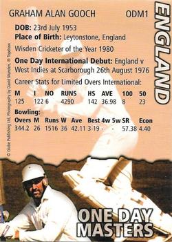 1999 Topdraw Cricketers One Day Wonders/One Day Masters #ODM1 Graham Gooch Back